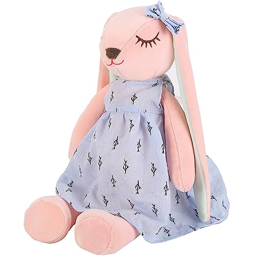 Simmpu Cute Rabbit Plush Toy,Creative Kawaii Rabbit Toys,Bunny with Beautiful Skirt,Long Ear Rabbits Soft Plush Muppet,Big Eared Bunny Stuffed Doll, for Girl Kids Birthday Gifts (35cm,Blue)