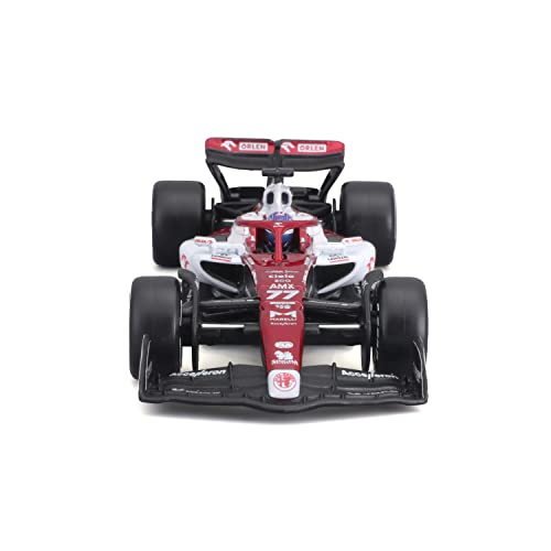 Bburago B18-38068B Foarula 1 ALFA Romeo F1 Team ORLEN C42 (2022) with Helmet BOTTAS 1:43 Scale Die-Cast Collectible Race Car, Assorted Colours