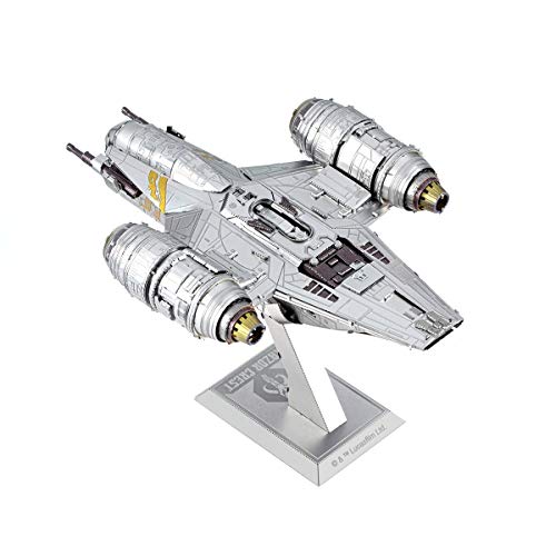 Metal Earth Fascinations ICX217 ICONX 502948 - Star Wars The Mandalorian - Razor Crest™, Laser-Cut 3D Construction kit, 2.5 Metal platinums, from 14 Years