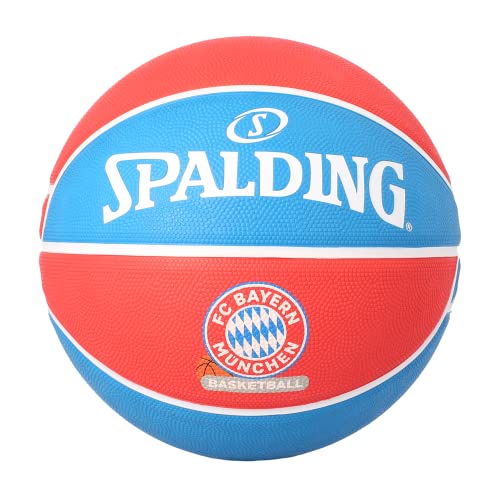 Spalding - EUROLEAGUE Team SZ7 - FC Bayern - Basketball - Size 7 - Basketball - Material: Rubber - Outdoor - Non-Slip - Excellent grip - Very resistant
