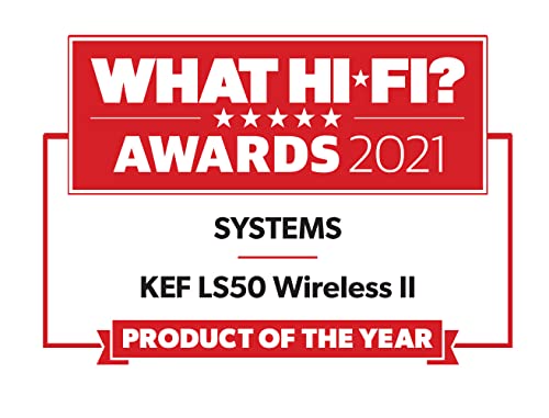 KEF LS50 Wireless II - Active wireless stereo speaker system (Crimson Red) | HDMI | Airplay 2 | Bluetooth | Spotify | Tidal