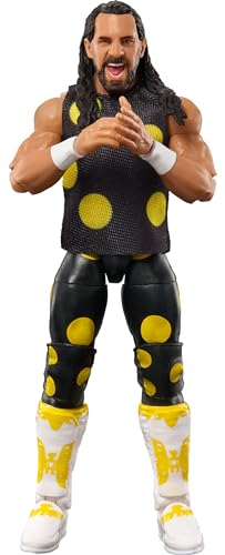 Mattel WWE Top Picks Elite Action Figure & Accessories Set, Seth Rollins 6-inch Collectible with Swappable Hands, Ring Gear & 25 Articulation Points, HTX72