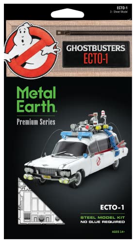 Metal Earth 3D Puzzle Car Ecto-1 Ghostbusters Metal Puzzle Building Moderate Level 16 x 5 x 6 cm
