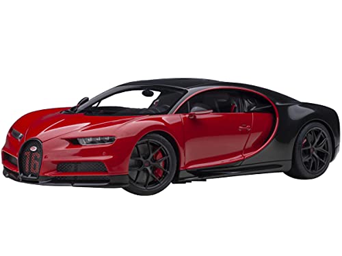 Auto Art Models 2019 Bugatti Chiron Sport Italian Red and Carbon Black 1/18 Model Car by Autoart 70996