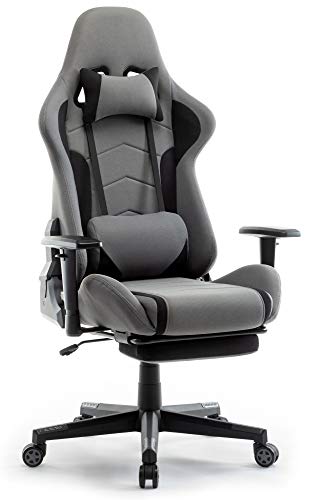 IntimaTe WM Heart Gaming Chair, Fabric Gaming Chair Breathable Racing Office Chair for Bedroom, Ergonomic Swivel High Back Recliner Computer Desk Chair 56x58x132cm