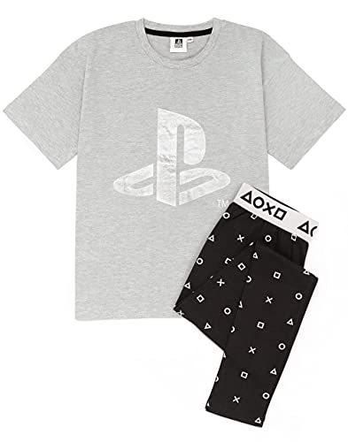 Playstation Pyjamas Girls T Shirt With Cycle Shorts OR Trousers Sporty Gamer PJs 13-14 Years