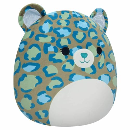 Squishmallows SQCR04131 12", Enos-Dark Green Leopard