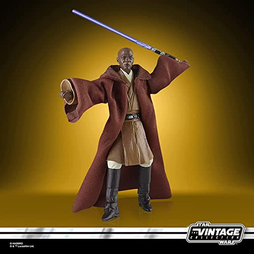 Hasbro Star Wars Vintage Collection Mace Windu VC35, 3.75-Inch-Scale Star Wars: Attack of The Clones Action Figure, Toy Kids Ages 4 and Up, Multi