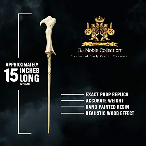 The Noble Collection Lord Voldemort Wand in Ollivanders Box 14.5 inch Lord Voldemort Wand With Original Ollivanders Wand Box - Harry Potter Film Set Movie Props Wands