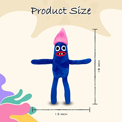 Nobody Sausage Plush Toy Cartoon Game Character Kids Toys Plushie Rainbow Friends Plush Stuffed Dolls Toys Squishy plushies Soft Toys Squishmallow Teddy Pillow Figure Toy for Kids (Sausage Blue)