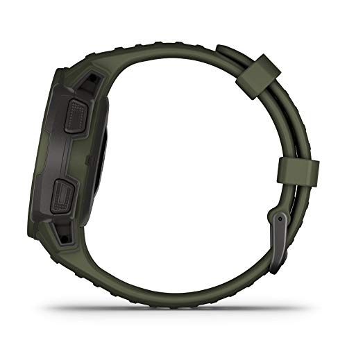 Garmin Instinct Solar Tactical, Solar-powered Rugged Outdoor Smartwatch with Tactical Features, Built-in Sports Apps and Health Monitoring, Moss Green