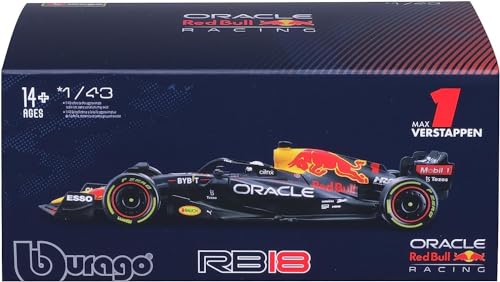 Bburago B18-38062P RED Bull RB18 (2022) with Helmet Perez 1:43 Scale Die-Cast Race Car Collectible, Assorted Colours