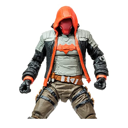 McFarlane Toys, DC Gaming 7-inch Red Hood Action Figure with 22 Moving Parts, Collectible DC Batman Arkham Knight Figure with Stand Base and Unique Collectible Character Card – Ages 12+