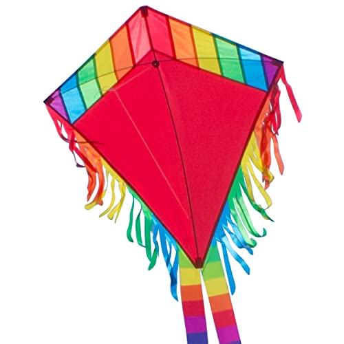 CIM Single line kite - Maya Eddy RED - for children from 3 years onwards - 65x72cm - incl. kite line and kite tails