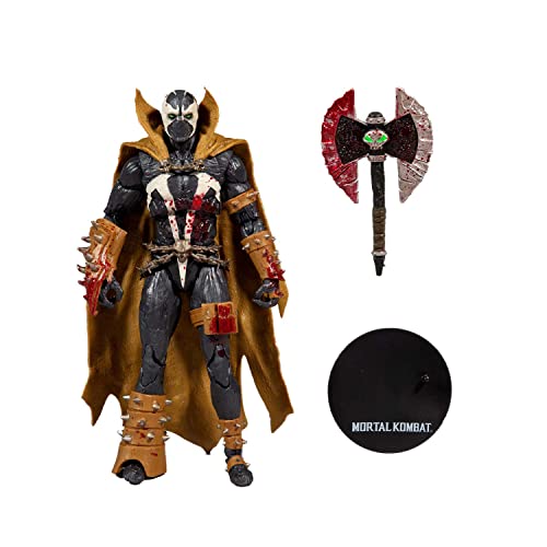 McFarlane Toys, 7-inch Spawn Classic (Bloody Mortal Kombat 11 Figure with 22 Moving Parts, Collectible Mortal Kombat Figure with collectors stand base – Ages 14+