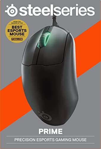 SteelSeries Prime - Esports Performance Gaming Mouse – 18,000 CPI TrueMove Pro Optical Sensor – Magnetic Optical Switches, Black