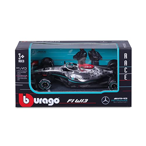 Bburago B18-38065R Formula 1 MB W13 E Performance F1 (2022) Russell 1:43 Scale Die-Cast Collectible Race Car, Assorted Colours