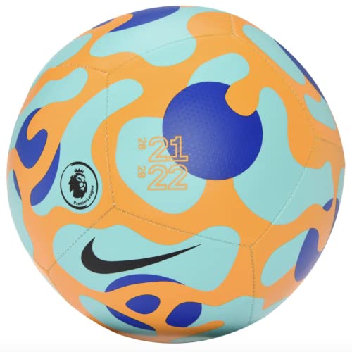 Nike Pitch Premier League Size 5 Football Ball (Light Blue/Orange/Royal)