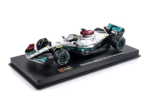 Bburago B18-38066H Formula 1 MB W13 E Performance (2022) with Helmet Hamilton 1:43 Scale Die-Cast Collectible Race Car, Assorted Colours