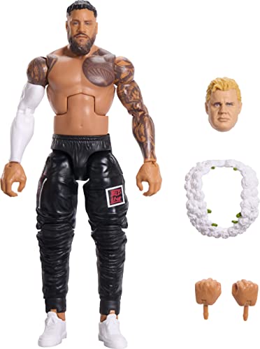 Mattel WWE Elite Action Figure SummerSlam Jey USO with Accessory and Mr. Perfect Build-A-Figure Parts (HPB26)