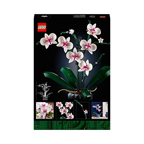 LEGO 10311 Icons Orchid Artificial Plant Building Set with Flowers, Home Décor Accessory for Adults, Botanical Collection, Gifts for Wife or Husband, Her and Him