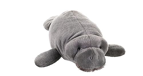 Wild Republic Manatee Plush Soft Toy, Cuddlekins Cuddly Toys, Gifts for Kids 30 cm,Grey