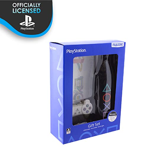 Paladone Playstation Gift Set with Icons Light, Stickers, and Bottle - Official Merchandise