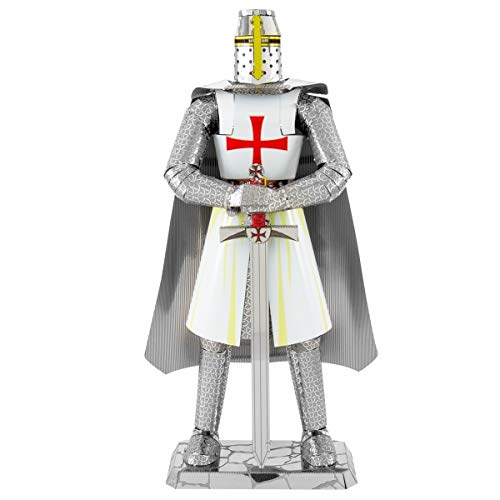 Metal Earth Fascinations Premium Series Templar Knight 3D Metal Model Kit Bundle with Tweezers