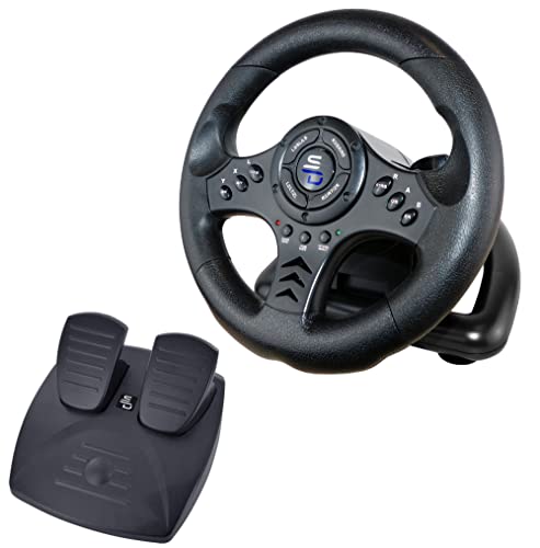 Subsonic Superdrive - SV450 Racing steering wheel with pedal and paddle shifters for Xbox Serie X/S, Switch, PS4, Xbox One, PC (programmable for all games) (Xbox Series X)