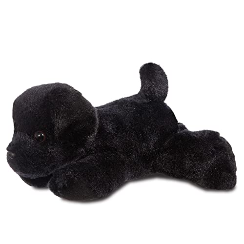 AURORA World 60467 MiYoni Tots Tabby Cat Plush Toy (Orange) &, 31295, Mini Flopsies Blackie Black Labrador Dog, 8in, Soft Toy, 8"