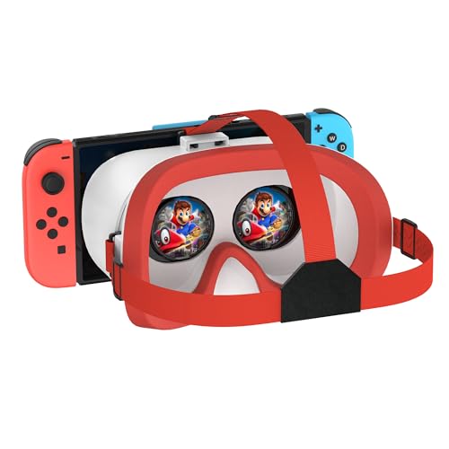 DEVASO VR Headset for Nintendo Switch & Switch OLED Model, 3D VR Glasses with Adjustable Lens for Virtual Reality Gaming Experience, Switch VR Labo Goggles Headset for Nintendo Switch