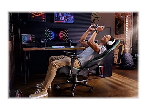 Razer Enki - Gaming chair with Integrated Lumbar Support (Desk/Office Chair, Multi-Layer Synthetic Leather, Foam Padding, Head Cushion, Height Adjustable) Green