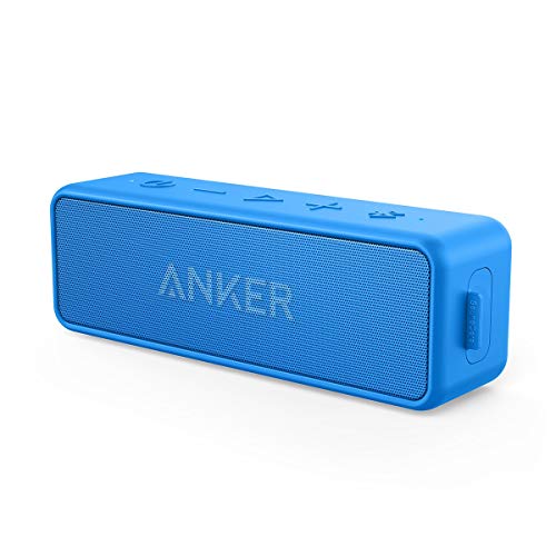 Anker Soundcore 2 Portable Bluetooth Speaker with 12W Stereo Sound, BassUp, IPX7 Waterproof, 24-Hour Playtime, Wireless Stereo Pairing, Speaker for Home, Outdoors, Travel