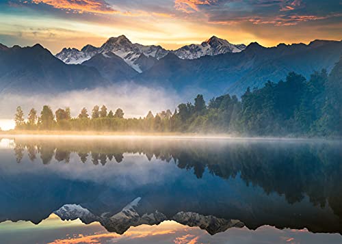 Ravensburger Sunrise Over Lake Matheson New Zealand 1000 Piece Jigsaw Puzzles for Adults & Kids Age 14 Years Up - Nature Puzzle [Amazon Exclusive]