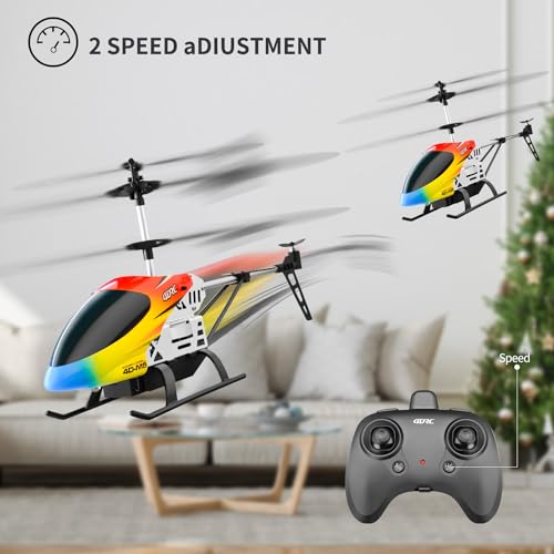 4DRC M5 Remote Control Helicopter Altitude Hold RC Helicopters with Gyro for Adult Kid Beginner,2.4GHz Aircraft Indoor Flying Toy with 3.5 Channel,High&Low Speed,LED Light,2 Battery for 25 Min Play