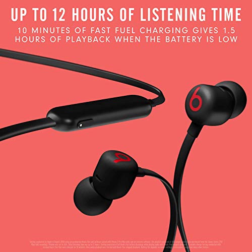 Beats Flex Wireless Earphones – Apple W1 Headphone Chip, Magnetic Earbuds, Class 1 Bluetooth, 12 Hours of Listening Time, Built-in Microphone - Black