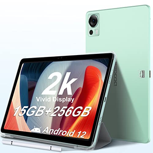 DOOGEE T20 Tablet 10.4 inch, 15GB (8+7GB) RAM+256GB ROM/1TB, 2000×1200 FHD+ 2K Display, Octa-Core, 8300mAh, Android 12 Tablet 4G LTE Dual SIM Tablets, TÜV Certified, Widevine L1, 16MP+8MP, WiFi,Type C