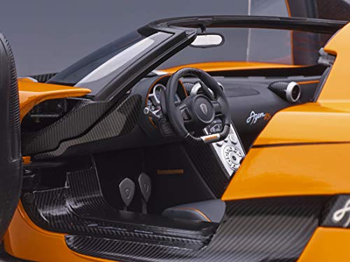 Koenigsegg Agera RS Cone Orange with Black Carbon Accents 1/18 Model Car by Autoart 79023