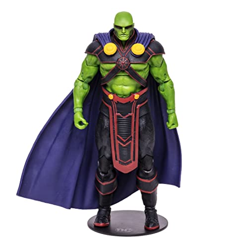 McFarlane Toys, DC Multiverse Martian Manhunter 7-inch Action Figure with 22 Moving Parts, Collectible DC Rebirth Figure with Unique Collector Character Card – Ages 12+