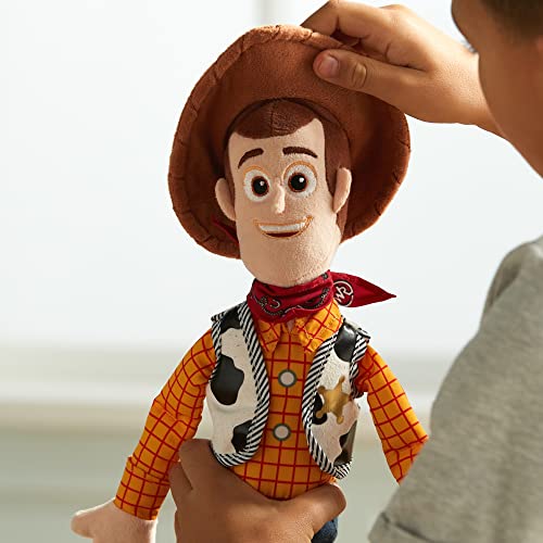 Disney Store Official Woody Medium Soft Toy, Toy Story, 47cm/18”, Plush Cuddly Character, Classic Cowboy in Iconic Outfit, with Embroidered Details and Soft Feel Finish