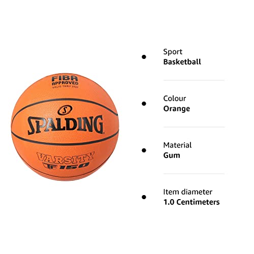 Spalding Varsity TF-150 FIBA Ball 84422Z, Unisex Basketballs, Orange, 6 EU