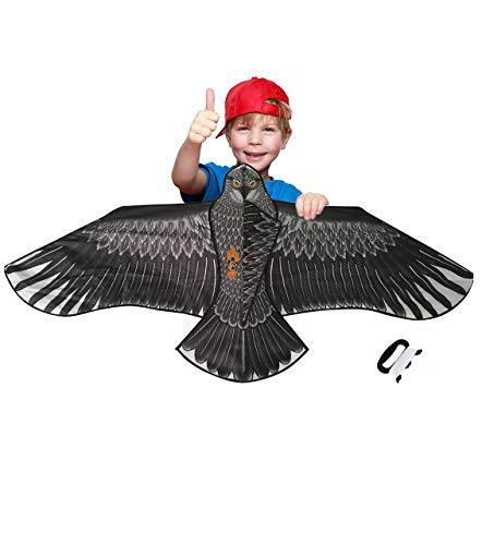 Large Eagle Bird Kite for Children & Adults - Huge Wingspan and Lifelike Design - Easy to Assemble & Fly - Superb Outdoor Toy - Makes a Great Gift or Stocking Filler