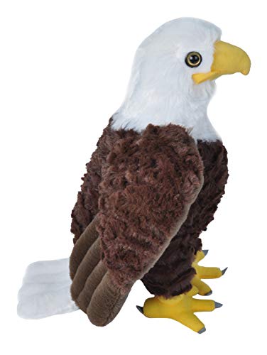 Wild Republic Bald Eagle Plush Soft Toy, Cuddlekins Cuddly Toys, Gifts for Kids 30 cm,White