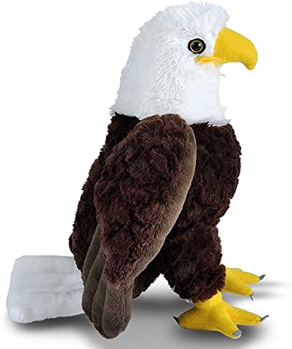 Wild Republic Bald Eagle Plush Soft Toy, Cuddlekins Cuddly Toys, Gifts for Kids 30 cm,White