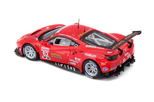 Bburago B18-36301 1:43 Ferrari Racing 488 GTE 2017, Red