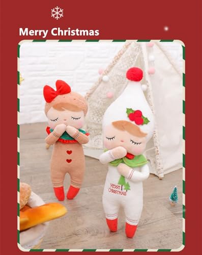 45cm White Snowman Doll Soft Christmas Elf Plush Doll,Christmas Elves Stuffed Dolls Toy for Boys Girls,Christmas Tradition Accessories Plush Pillow Doll Shelf Baby Novelty Toys