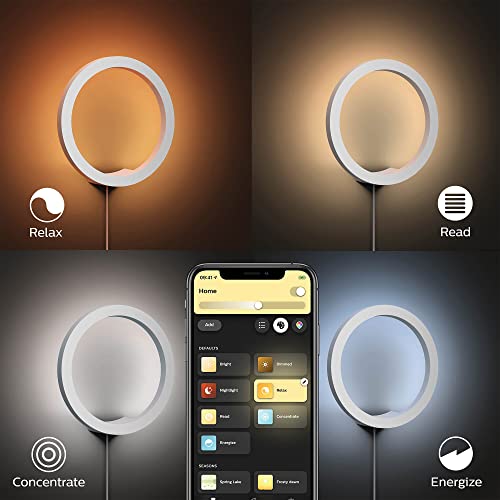Philips Hue Sana White and Colour Ambiance Smart Wall Light Led with Bluetooth, White Works with Alexa, Google Assistant and Apple Homekit