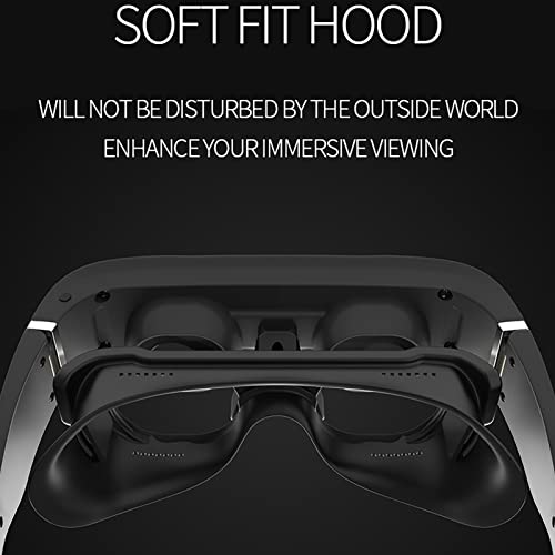 CYLZRCl VR Headset,Virtual Reality Glasses,Virtual High-definition Giant Screen Mobile Cinema Split Mobile Phone Extension Screen Head Mounted Display VR Smart Video Glasses (Color : Svart)