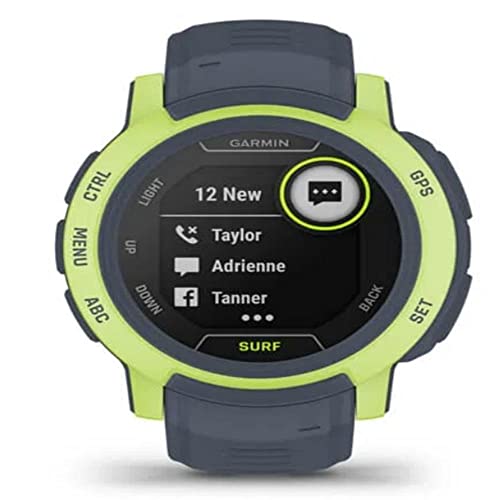 Garmin Instinct 2 SOLAR SURF, Rugged Surf Smartwatch with Tide Data, Dedicated Surfing Activity Features and Solar Charging, Mavericks