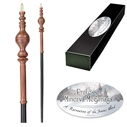 The Noble Collection - Professor Minerva McGonagall Character Wand - 16in (40cm) Wizarding World Wand With Name Tag - Harry Potter Film Set Movie Props Wands